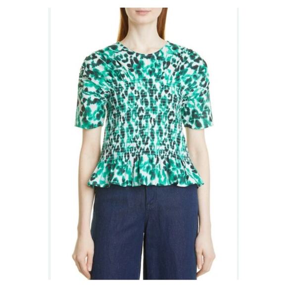 Baum Und Pferdgarten Mynowa Smocked Peplum Top 40 (10) - Picture 1 of 8